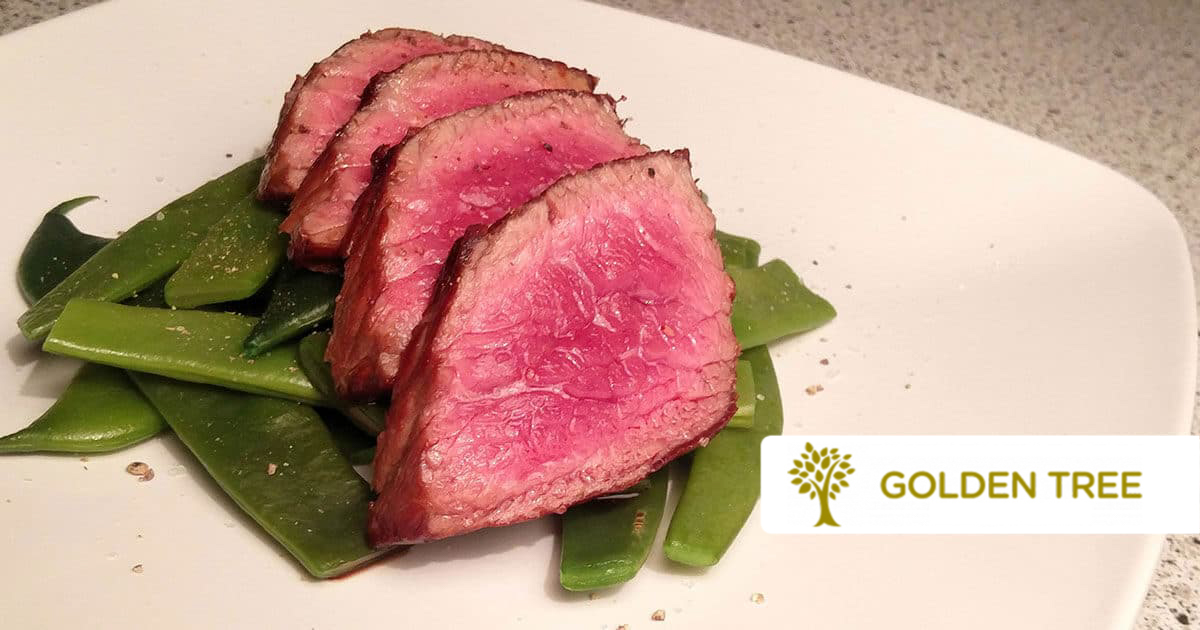 Saftiges Steak mit grünen Bohnen